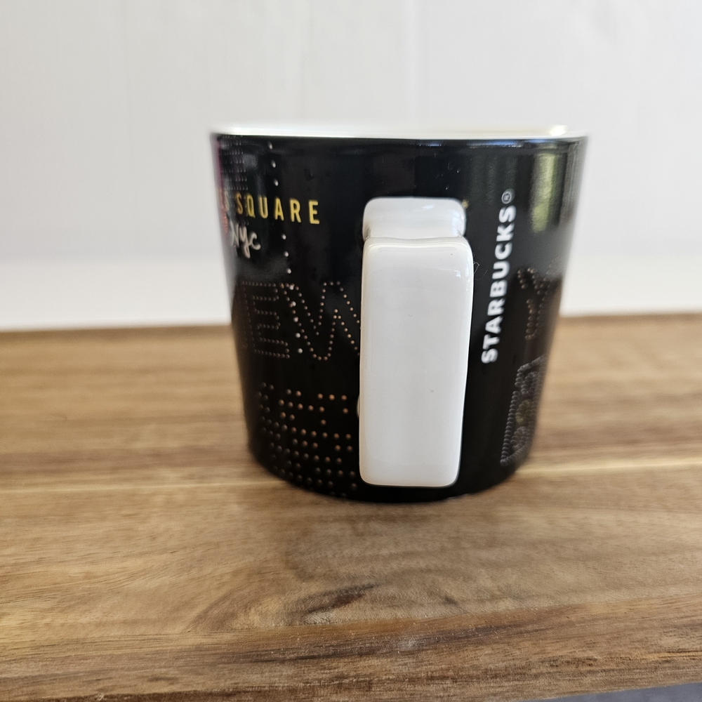 Starbucks NYC Times Square Mug Black Gold 14 Oz Ceramic 2014 Coffee Collectible - Picture 2 of 10
